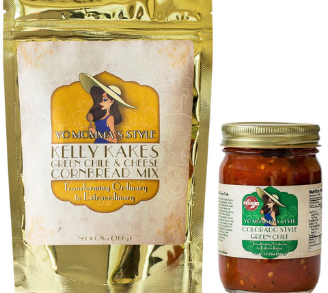 Hot Colorado Style Green Chile and Kelly Kakes Pack
